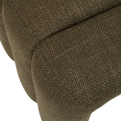 Pouf Sisco L. 43 x P. 42 x H. 44 cm tissu vert kaki