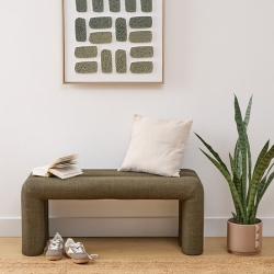 BANC TISSU SISCO KAKI 102X42CM