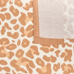 Nappe Leopardi 150 x 250 cm coton imprimé beige lin