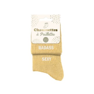 Chaussettes paillettes duo badass sexy