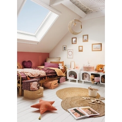 Lot de 2 coussins forme nomade Bella 40 x 40 cm rose