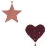 Lot de 2 coussins forme nomade Bella 40 x 40 cm rose