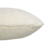 Coussin fourrure jacquard Arka 45 x 45 cm polyester ivoire