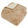 Plaid Lyno 130 x 170 cm flanelle et sherpa beige lin