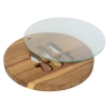 Service à fromage Mina diam 30 cm plateau acacia