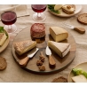 Service à fromage Mina diam 30 cm plateau acacia