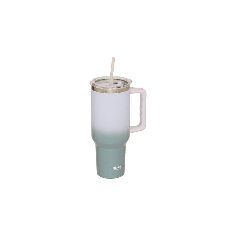 MUG ISOTHERME AVEC POIGNÉE TIE'N DYE 1,2 L. INOX GRIS VERT