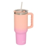 MUG ISOTHERME AVEC POIGNÉE TIE'N DYE 1,2 L. INOX ORANGE ROSE