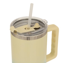 MUG ISOTHERME AVEC POIGNÉE TIE'N DYE 1,2 L. INOX JAUNE BLEU