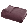 Plaid Ollis uni 130 x 180 cm flanelle parme