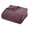 Plaid Ollis uni 180 x 230 cm flanelle parme