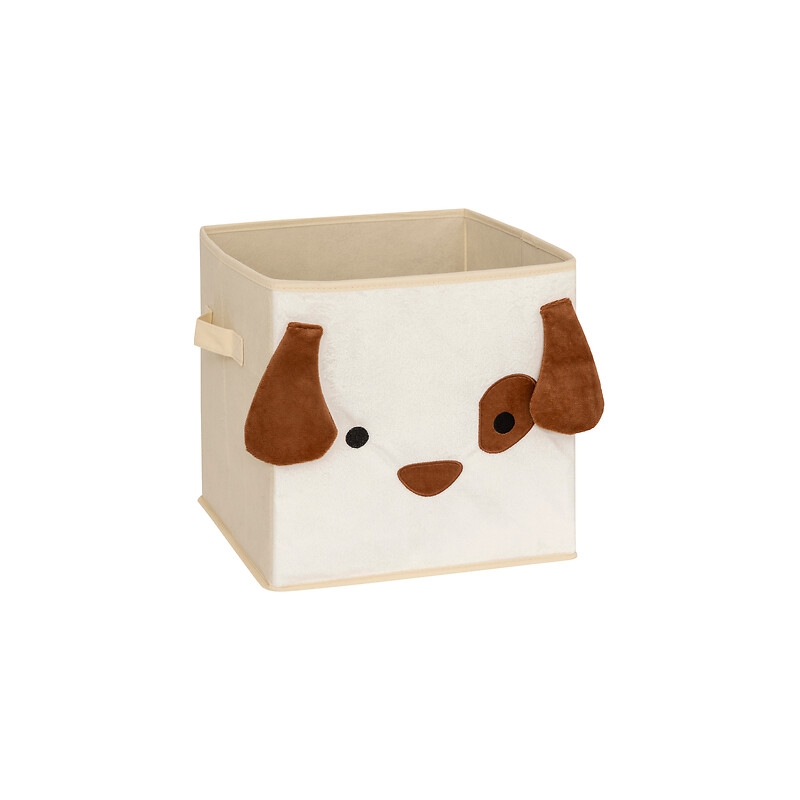 Boîte rangement velours chien 29 x 29 cm