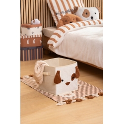 Boîte rangement velours chien 29 x 29 cm