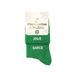 Chaussettes paillettes duo jolie garce