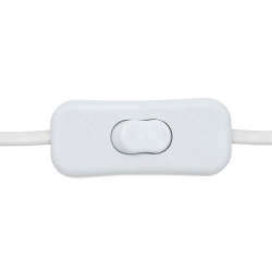 Lampe droite bouclette Toxey haut 22 cm blanc