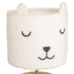 Lampe droite bouclette Toxey haut 22 cm blanc