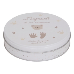 Coffret moulage empreinte et ours en peluche