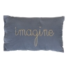Coussin Lili 30 x 50 cm polyester bleu gris