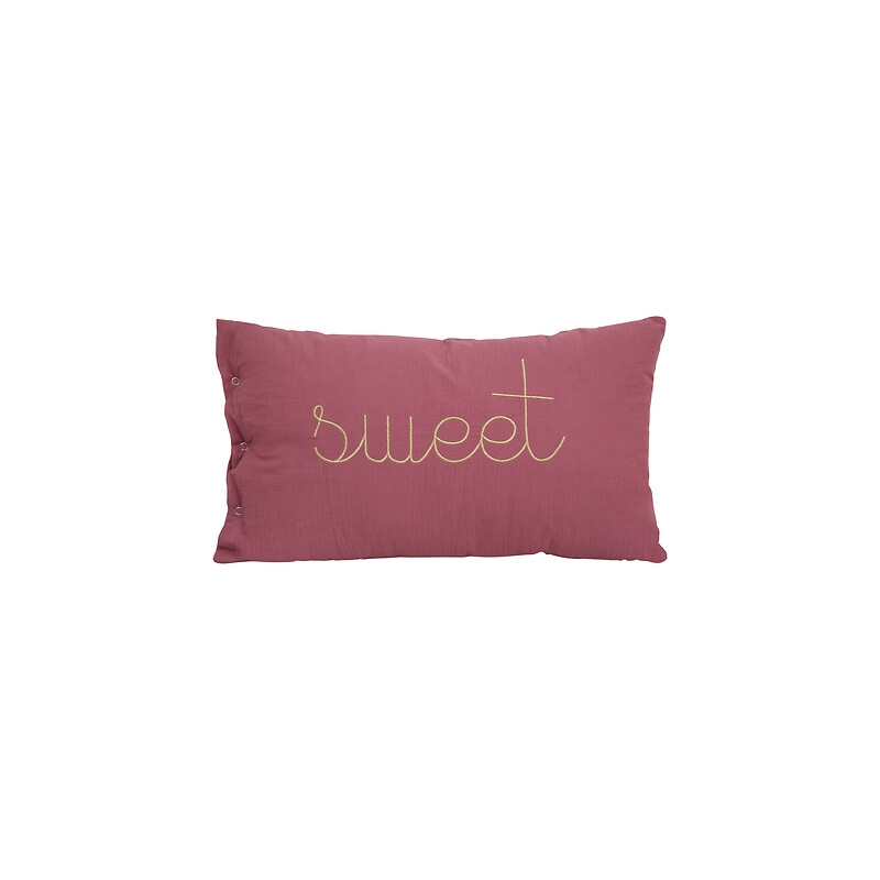 Coussin Lili 30 x 50 cm polyester rose antique Sweet