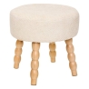 Tabouret d'appoint Spolo chenille blanc