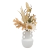 Composition fleurs séchées Dibia haut 35 cm avec vase céramique marron