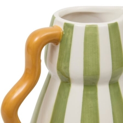 Vase céramique avec anse Chéri haut 21,5 cm vert