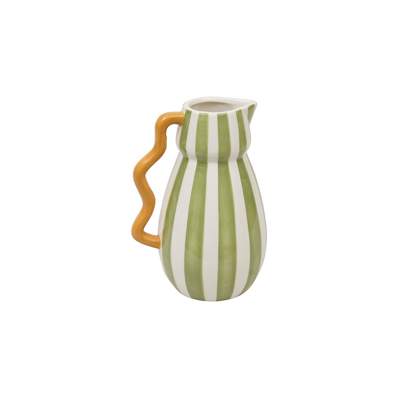 Vase céramique avec anse Chéri haut 21,5 cm vert