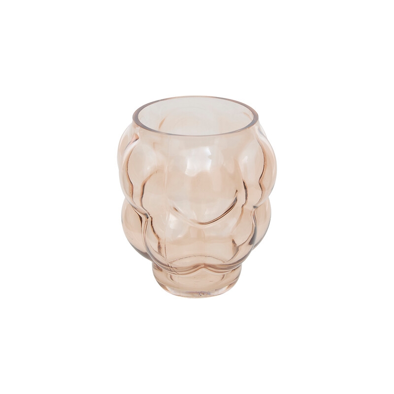 Vase verre soufflé Edia haut 18 cm beige