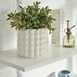 Cache-pot Sky diam 16 cm blanc