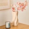 Vase céramique Grigor haut 25 cm beige