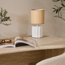 Lampe Tylia D. 13 x H. 26,5 cm céramique blanc