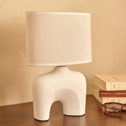 Lampe Gaby haut 31,5 cm blanc