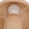 Lampe champignon Lito haut 24,5 cm métal beige