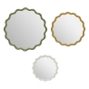 Lot de 3 miroirs vague Judy ronds plastique