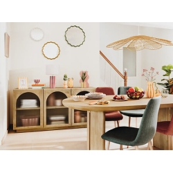Lot de 3 miroirs vague Judy ronds plastique
