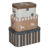 Lot de 3 boîtes chien Scott carton