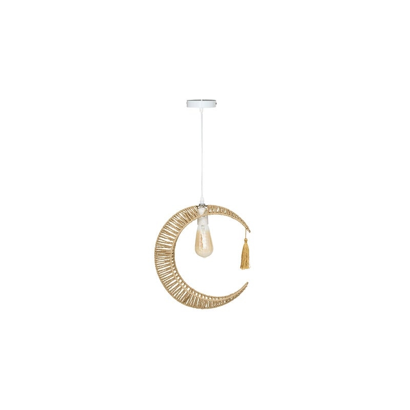 Suspension lune Bella haut 33 cm effet corde