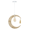 Suspension lune Bella haut 33 cm effet corde
