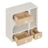 Boîte bois 3 tiroirs Chérie haut 26 cm blanc