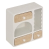 Boîte bois 3 tiroirs Chérie haut 26 cm blanc