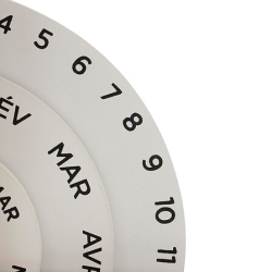 Calendrier perpetuel bois Flow haut 20 cm