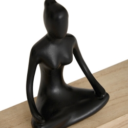 CALENDRIER MÉTAL YOGI HAUT 28,5 CM NOIR