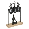 CALENDRIER MÉTAL YOGI HAUT 28,5 CM NOIR