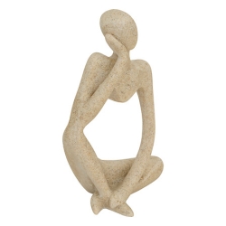 Lot de 3 statues femmes Aby haut 11,5 cm résine beige