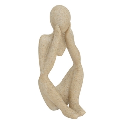 Lot de 3 statues femmes Aby haut 11,5 cm résine beige