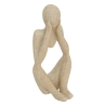Lot de 3 statues femmes Aby haut 11,5 cm résine beige