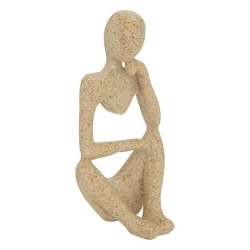 Lot de 3 statues femmes Aby haut 11,5 cm résine beige