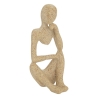 Lot de 3 statues femmes Aby haut 11,5 cm résine beige