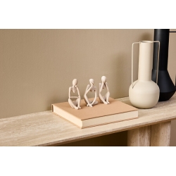 Lot de 3 statues femmes Aby haut 11,5 cm résine beige