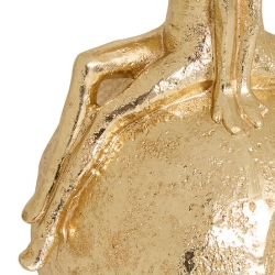 Statue famille Hapi haut 22,5 cm résine doré